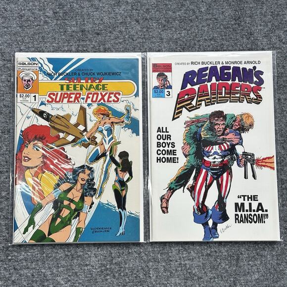 Reagan's Raiders #3 Super Hero Final Issue 1987 VF + Sultry Teenage Super Foxes - Picture 1 of 3